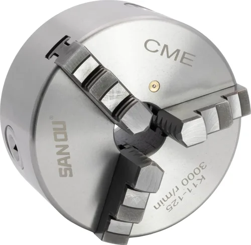 Vista 2 de CME Portabrocas de torno autocentrante de 5 pulgadas y 3 mandíbulas con placa de respaldo semiacabada de 2 1/4"-8, máquina para adaptarse al