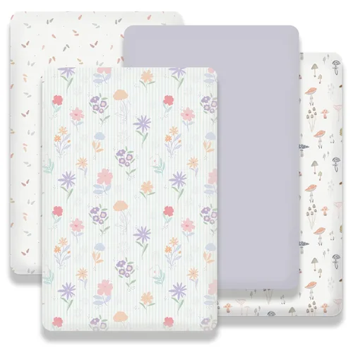 Vista 20 de Sábanas ajustadas para cuna para bebés niños 3 Pack, juego de sábanas de cuna de microfibra extra suave de 28" x 52" para colchón de cuna de bebé