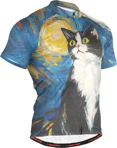 Vista 35 de Camiseta de ciclismo de manga corta para hombre Multi-Color 1