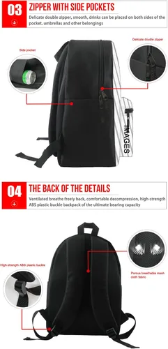 Vista 5 de GLUDEAR Mochila escolar para niños, niñas, niños, estudiantes, vikingos, lobo, libro, bolsa suave y cómoda, Fenrir Lobo 4, Mochilas Daypack
