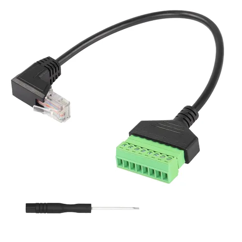 Vista 6 de SinLoon Conector Ethernet RJ45 macho a tornillo de 8 pines, conector de bloque de terminales para Cat7, Cat6, Cat5, Cat5e, Extensor Ethernet CCTV