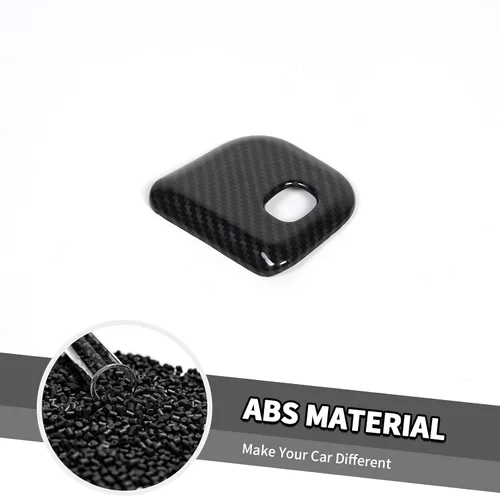 Vista 5 de Jimen Compatible con Jeep Grand Cherokee 2011-2020, cubierta de botón para interruptor de maletero (fibra de carbono)
