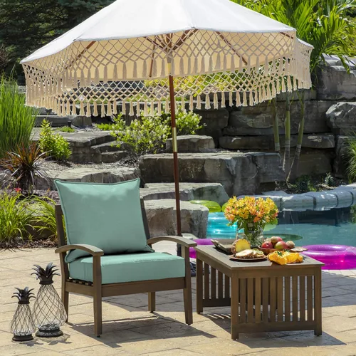 Vista 2 de Arden Outdoor Deep Seat Cushion Set, 24x24, Aqua