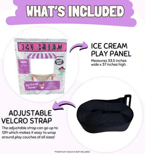Vista 5 de Couch Swag Panel de juego para sofá de espuma para niños, sofá infantil (heladería)