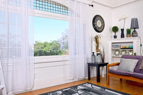Vista 3 de All American Collection - cortinas Doli transparentes, 2 unidades Blanco