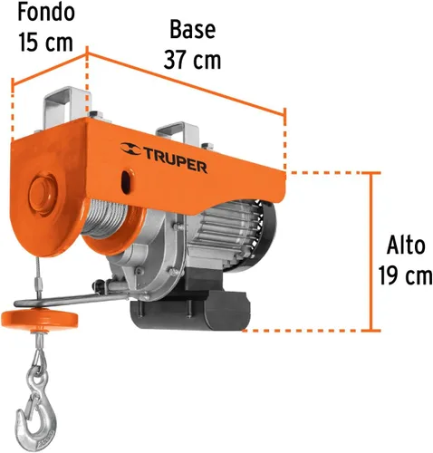Vista 3 de TRUPER Polipasto eléctrico POLE-400 de 0,4 toneladas