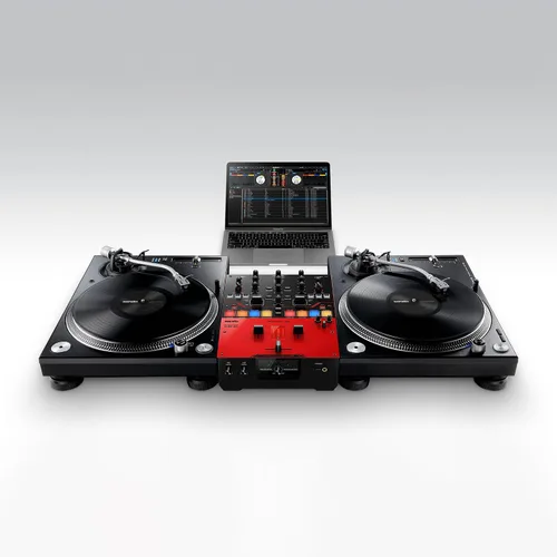Vista 6 de Pioneer DJ DJM-S5 Mezclador de 2 canales para Serato DJ, rojo/negro