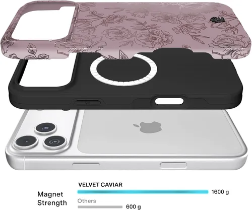 Vista 1359 de VELVET CAVIAR Funda para iPhone 15, compatible con MagSafe, probada contra caídas de 10 pies, fundas protectoras de diseño, leopardo color rosa