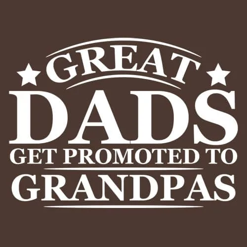 Vista 2 de Camiseta divertida con texto en inglés Great Dads Get Promoted to Grandpas Humor Sarcasmo