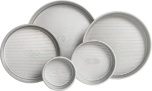 Vista 7 de USA Pan - Molde para pastel redondo de acero aluminizado, 9 pulgadas, revestimiento antiadherente y liberación rápida, fabricado en los Estados