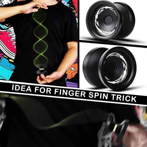 Vista 3 de FETESNICE Yoyo FS23 Yoyo profesional sensible para niños de 8 a 12 años, yoyo que no responde para adultos, truco de metal de doble función
