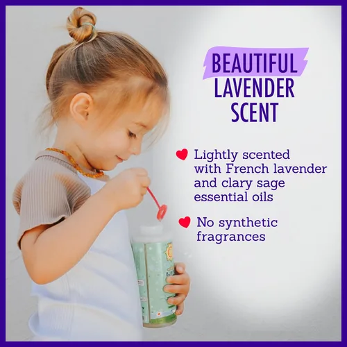Vista 6 de California Baby Calming Lavender Bubble Bath 100% Plant-Based Kids Bubble Bath Gentle Baby Bubble Bath Free Bubble Wand 384 mL / 13oz