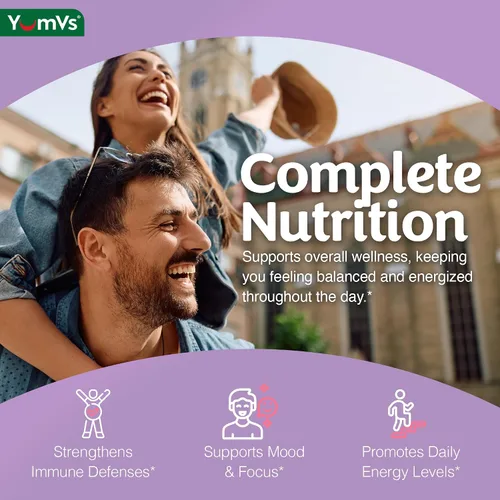 Vista 4 de YumVs Complete Multivitamínico y Multimineral para Adultos Jaleas, Frambuesa, 60