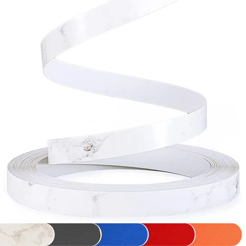 Vista 19 de Bandas de borde de PVC, 7/8 "x 25 pies mate blanco ribete de chapa no pegado para muebles de gabinete de mesa Matt blanco