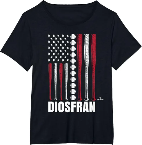 Vista 11 de Baseball American Flag Diosfran Cabeza Prospect Baseball Fan T-Shirt