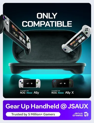 Vista 2 de JSAUX Funda de transporte para ROG Xbox Ally / ROG Xbox Ally X (2025), carcasa protectora compacta de carcasa rígida, accesorios de almacenamiento