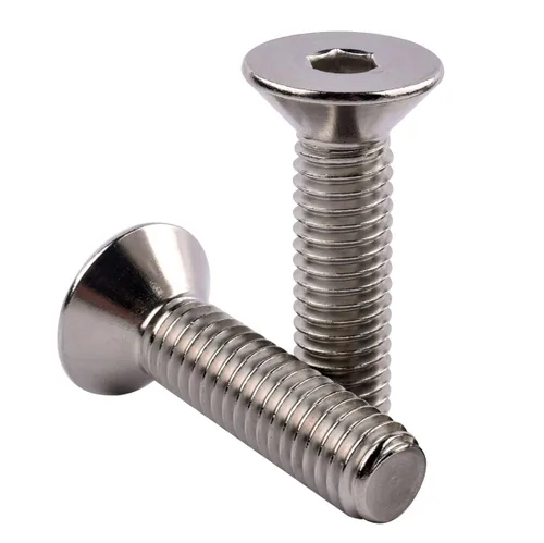 Vista 7 de Tornillos avellanados de cabeza plana de 1/4-20 x 1-1/2", pernos de casquillo hexagonal, acero inoxidable 304 18-8, rosca de máquina completa