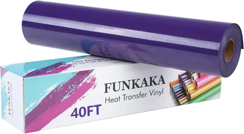 Vista 8 de FUNKAKA Paquete de vinilo HTV de transferencia de calor con purpurina, 12 rollos de vinilo para planchar de 12 pulgadas x 3 pies para camisetas, 12