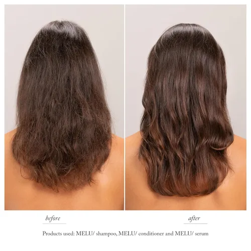 Vista 2 de Davines MELU/Conditioner, Anti-Breakage & Fortifying Formula for Long or Damaged Hair - Smooths Split Ends with Black Chickpea - Lightweight