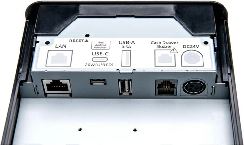 Vista 4 de Star Micronics mC-Print3 Impresora térmica de recibos - LAN Ethernet, entrega de energía USB-C para iOS, Android, Windows con SteadyLAN, USB-A Negro