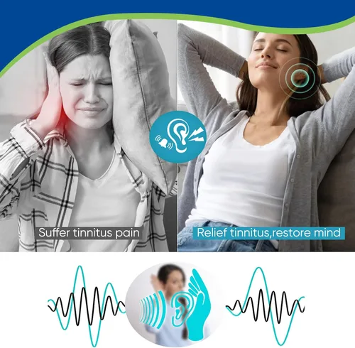 Vista 6 de Acupeace - Alivio de tinnitus para orejas zumbidas, dispositivo de alivio de tinnitus Acupeace, clip de oreja antitinnitus, dispositivo para detener