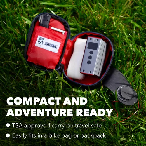 Vista 5 de SILCA ELETTRICO - Bomba eléctrica para bicicleta, bomba digital para neumáticos de bicicleta con apagado automático, recargable USB-C, ultraligera
