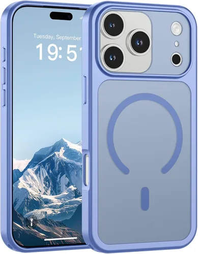 Vista 32 de SUPFINE Funda magnética para iPhone 11 Pro Max (compatible con MagSafe) (protección contra caídas de grado militar), delgada, translúcida mate, a