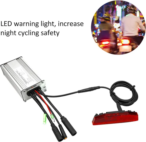 Vista 2 de Luz trasera para bicicleta, luz LED de advertencia duradera de alta visibilidad, ángulo de haz de 180 grados para ciclismo nocturno, viajes de larga