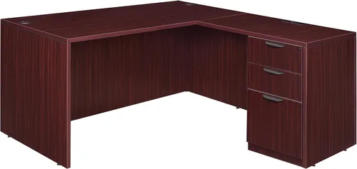 Vista 11 de Regency L-Desk With Return Legacy Single Full Pedestal 66" x 30" Caoba