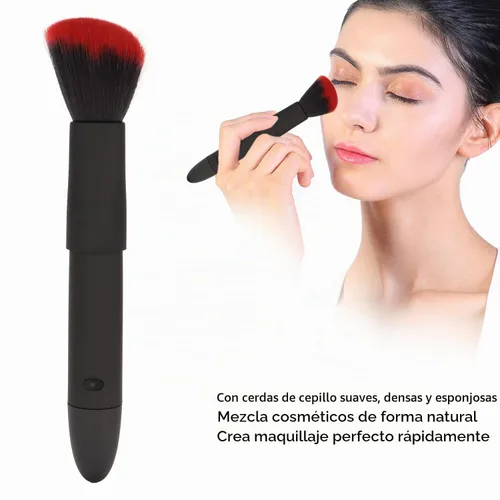 Vista 4 de TARSHYRY Cepillo de maquillaje eléctrico, 10 engranajes vibrantes, cerdas suaves, negro, USB recargable, herramienta de belleza multifuncional