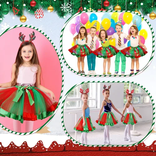 Vista 4 de Hotop 4 Pcs Light up Tutu LED Ballet Dance Birthday Tutu Skirts Unicorn Headbands Party Clothes Birthday Gifts for Girls