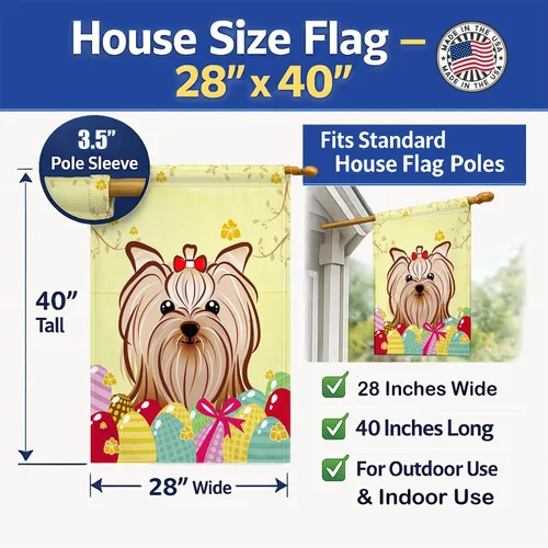Vista 659 de Caroline's Treasures BB1923GF Bandera decorativa para jardín con diseño de Border Collie, para caza de huevos de Pascua, para jardín, jardín, patio