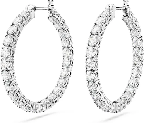 Vista 3 de SWAROVSKI Matrix Crystal Earrings Collection, Blue, Clear, and Pink Crystals on Multiple Finishes
