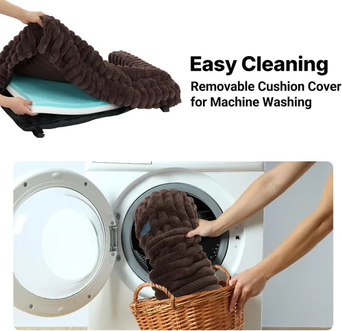 Vista 6 de Veehoo Cama elevada para perros con cojín de cojín, sofá cama de felpa esponjosa para perros pequeños, gatos, cuna elevada lavable para mascotas