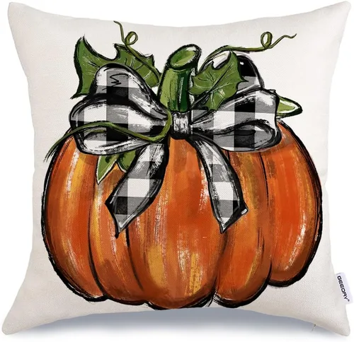 Vista 5 de GEEORY Fundas de almohada de otoño de 16 x 16 pulgadas, fundas de almohada decorativas para sofá y sofá G0114-16