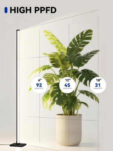 Vista 3 de GLOWRIUM Luces de cultivo para plantas de interior, luces de cultivo de plantas verticales de 36W con temporizador automático, luz de cultivo LED
