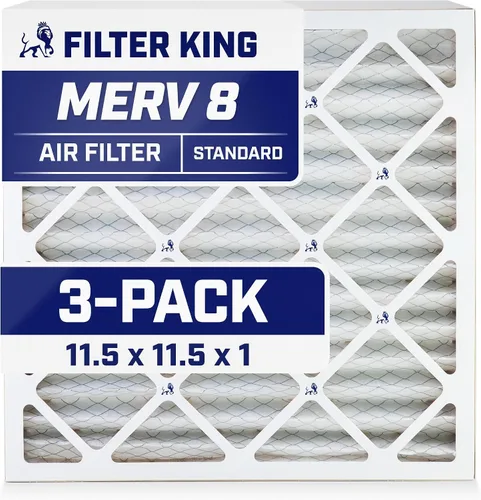 Vista 263 de Filter King Filtro de aire de 5.5x13.5x1 Paquete de 3 Filtros plisados MERV 8 HVAC para horno A/C Fabricado en Estados Unidos Tamaño real