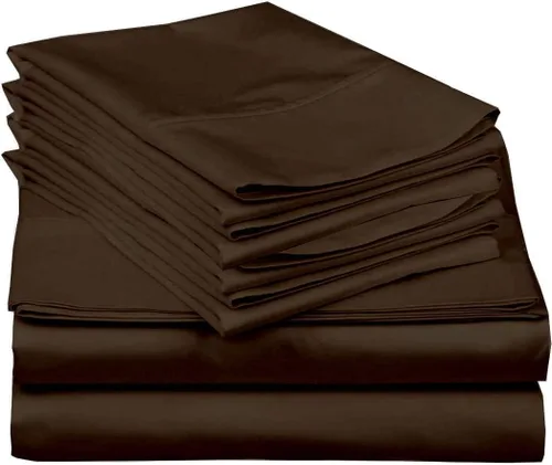Vista 18 de Mattress-Homes Juego de sábanas tamaño Queen de 6 piezas, colección Hotel Luxury, 100% algodón egipcio, sábana bajera ajustable de 18 pulgadas