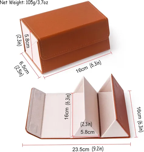 Vista 4 de Sunglasses Organizer Case Travel Glasses Case Hanging Foldable Portable Eyeglass Storage Case Box for Women Men