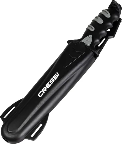 Vista 3 de Cressi Cuchillo grande grande con funda – Revestimiento negro templado AISI 420 Hoja de acero inoxidable japonés – Gigante: Diseñado en Italia
