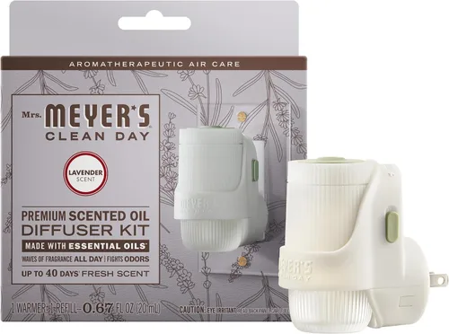 Vista 13 de MRS. MEYER'S Clean Day - Difusor de aceite perfumado premium, ambientador de pared enchufable, dispositivo de aroma aromatéutico para el hogar