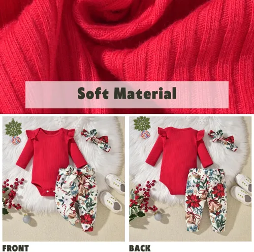Vista 150 de Aalizzwell Conjunto de mameluco acanalado para bebé recién nacido prematuro para otoño e invierno