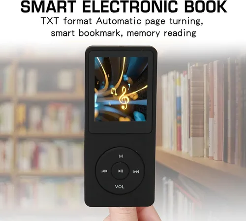 Vista 5 de Joyzan Reproductor de MP3, música portátil MP4 construido 8 GB con auriculares, altavoz, reproducción de video, radio FM, grabadora de voz, lector