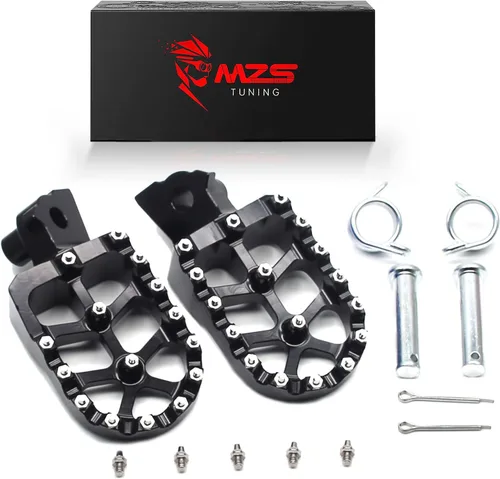 Vista 10 de MZS Estriberas eléctricas para motocross compatibles con X3 XXX MX3 MX4 MX5, estriberas Ebike MX más anchas reposapiés resto pedal CNC aluminio negro