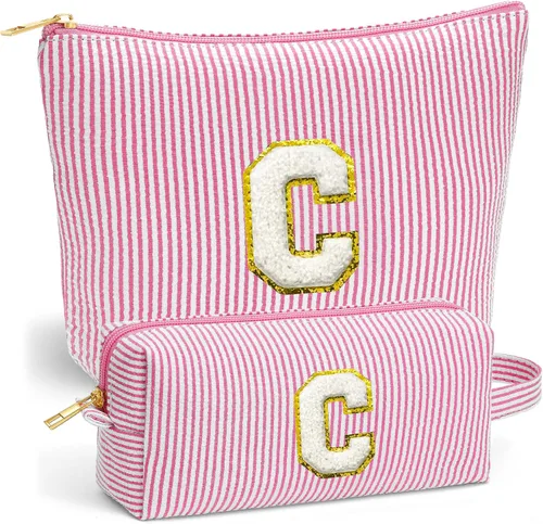 Vista 21 de Set de Bolsos de Maquillaje de Viaje - Bolso Inicial de Aseo de Viaje, Bolso de Cosméticos Portátil Bolso de Maquillaje de Viaje con Artículos Azul