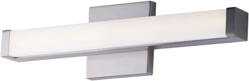 Vista 15 de Maxim Lighting Spec - Lámpara de tocador de baño Acabado de aluminio de níquel satinado Lámpara contemporánea para interiores Ideal para baños
