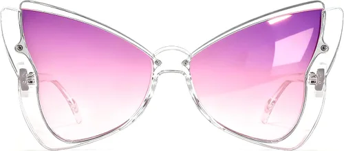 Vista 11 de Chicid Lentes de sol de gran tamaño para mujer, diseño de mariposa de moda, con marco grande, protección UV400