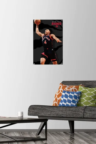 Vista 2 de Trends International NBA Toronto Raptors - Póster de pared de Scottie Barnes 22, 14.72 x 22.37 pulgadas, paquete de póster premium y alfiler