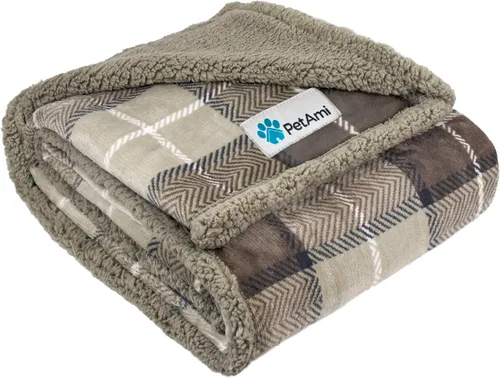 Vista 15 de PetAmi Manta para perros pequeños y medianos, manta de cama para mascotas, gatos, cachorros, gatitos, funda de vellón para muebles, protector