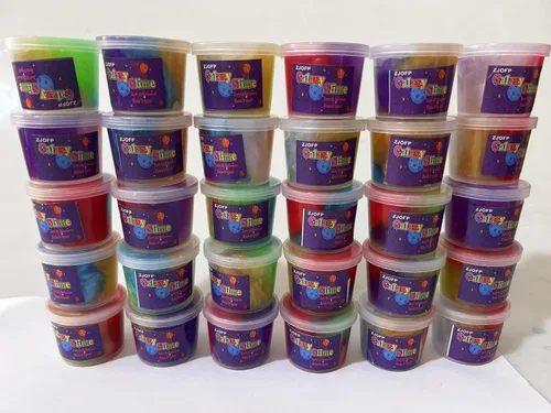 Vista 4 de Favores de Fiesta para Niños Kit de Slime Galaxia, Paquete de 30 Masilla Rica y Colorida a Granel, Lodo para Alivio del Estrés y la Ansiedad